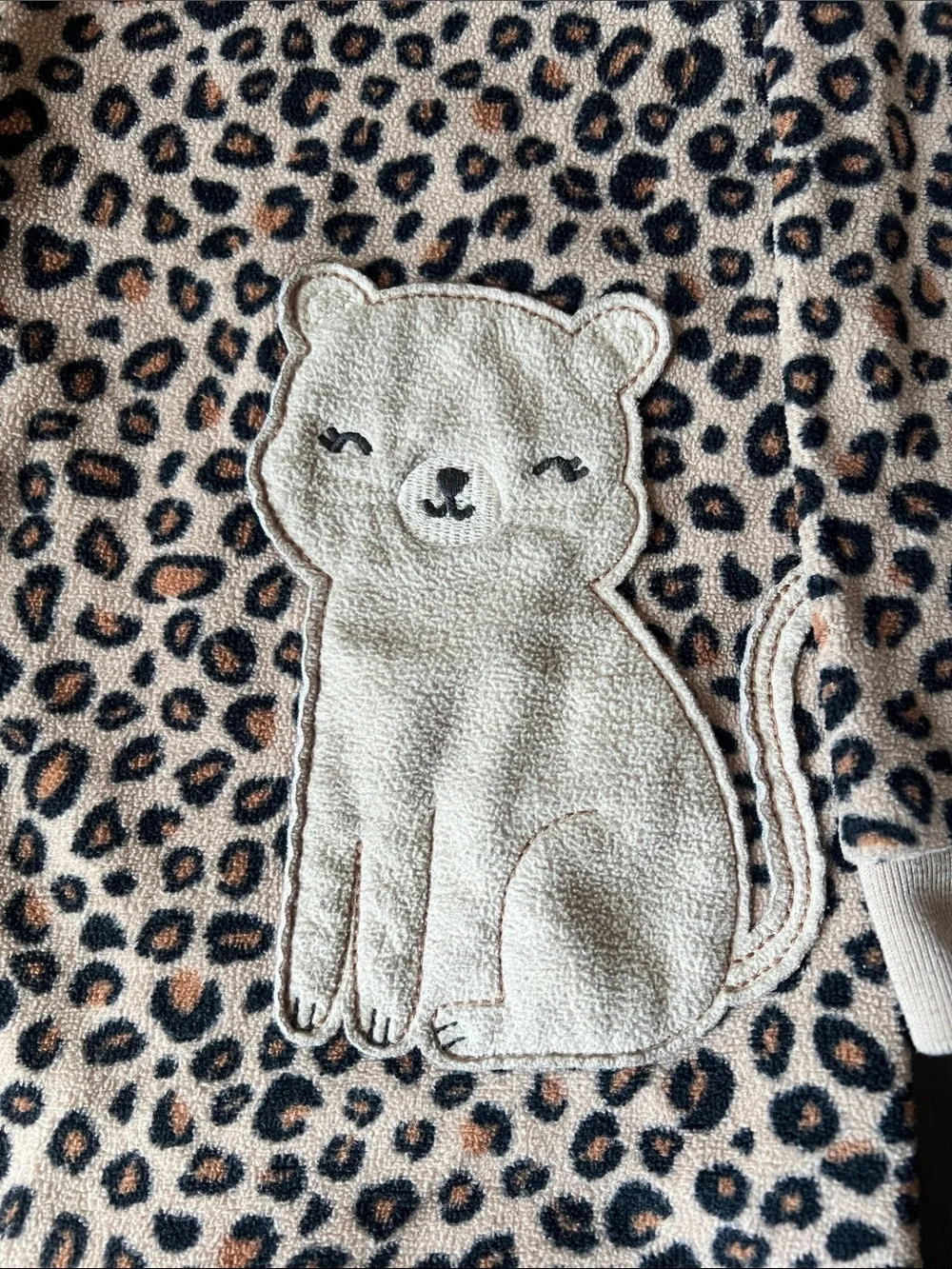 Carter's  Leopard Print Sleep Sack with Kitty Applique